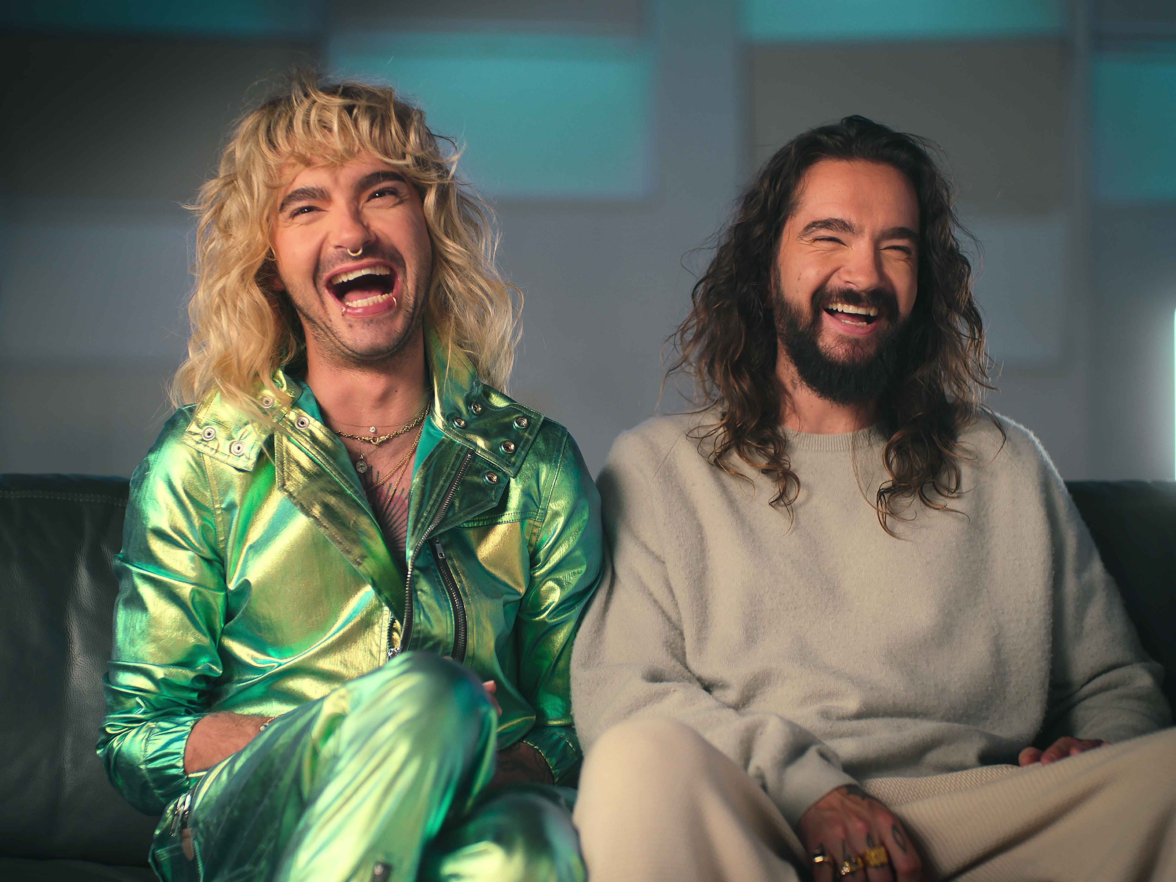 Tom and Bill Kaulitz on the set of Kaulitz & Kaulitz, Courtesy of Netflix 2024