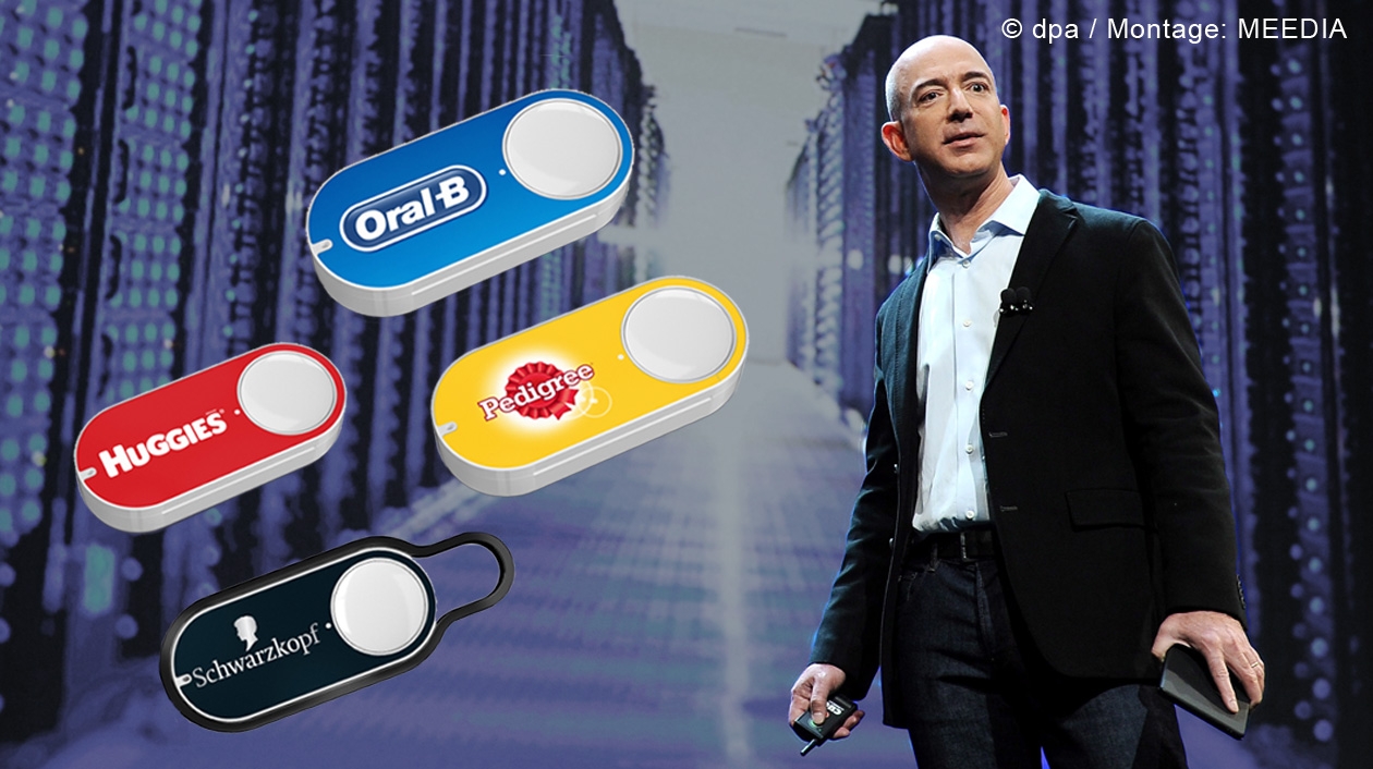 Amazon-CEO Steve Bezos: Mit Dash-Buttons einfach Waren per Knopfdruck bestellen
