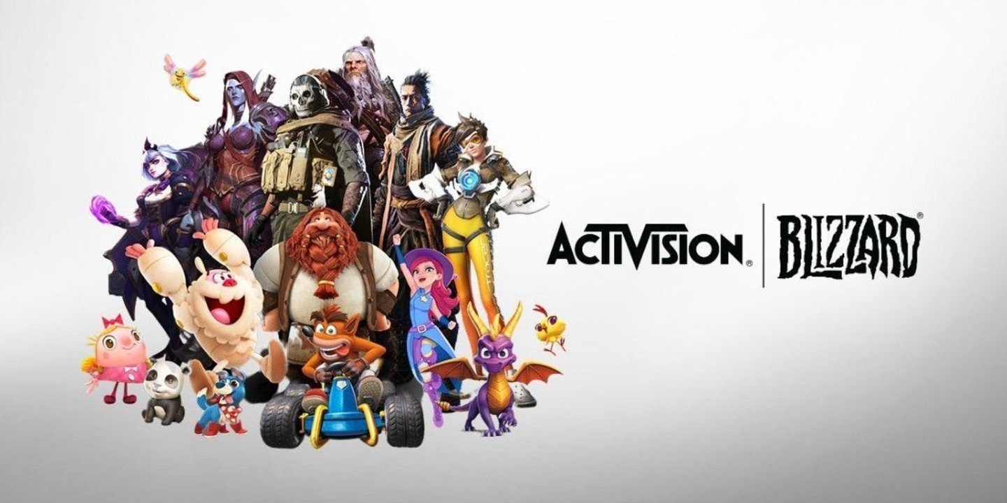Activision-Blizzard-Logo mit Figuren aus den eigenen Marken 