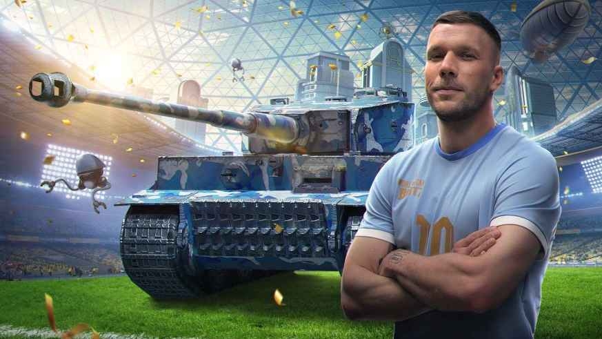 Lukas Podolski bei "World of Tanks Blitz"