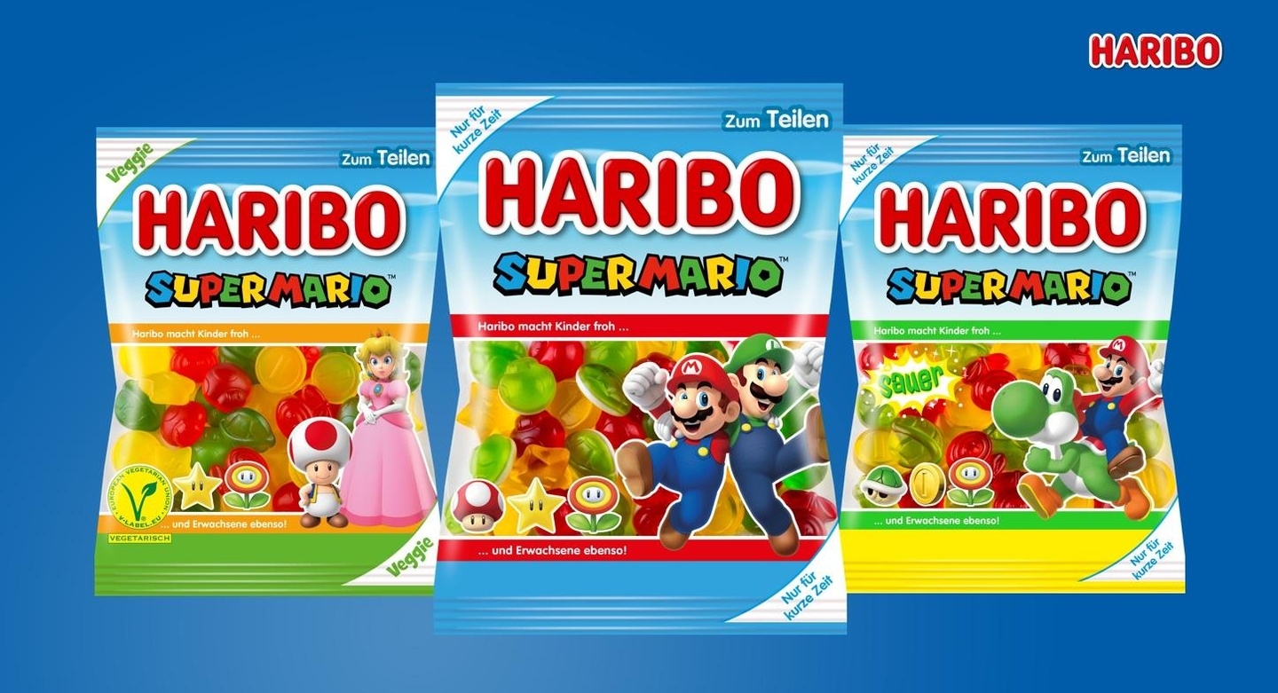 Die neue limitierten Mario-Haribos gibt es in drei Versionen.