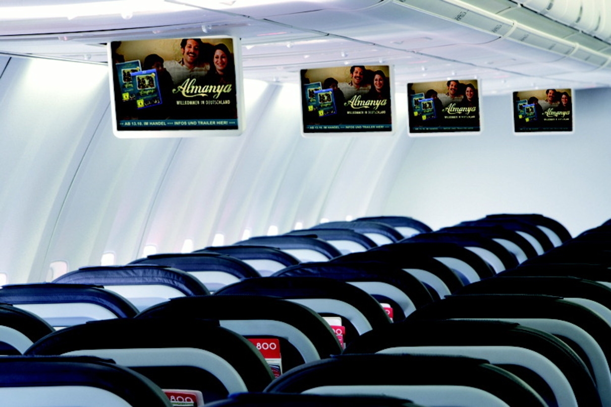 Auf diese Weise können Fluggäste über neue DVD- und Blu-ray-Titel informiert werden