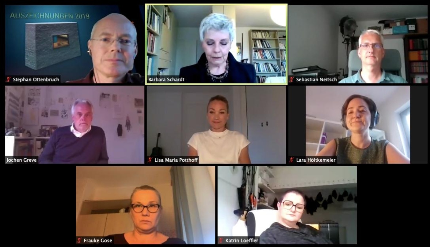 Die Panel-Teilnehmer des Webinars der Deutschen Akademie für Fernsehen am Donnerstag