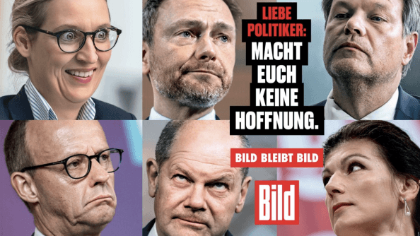 Wie Bundeskanzler Olaf Scholz für die neue "Bild"-Kampagne erhält  