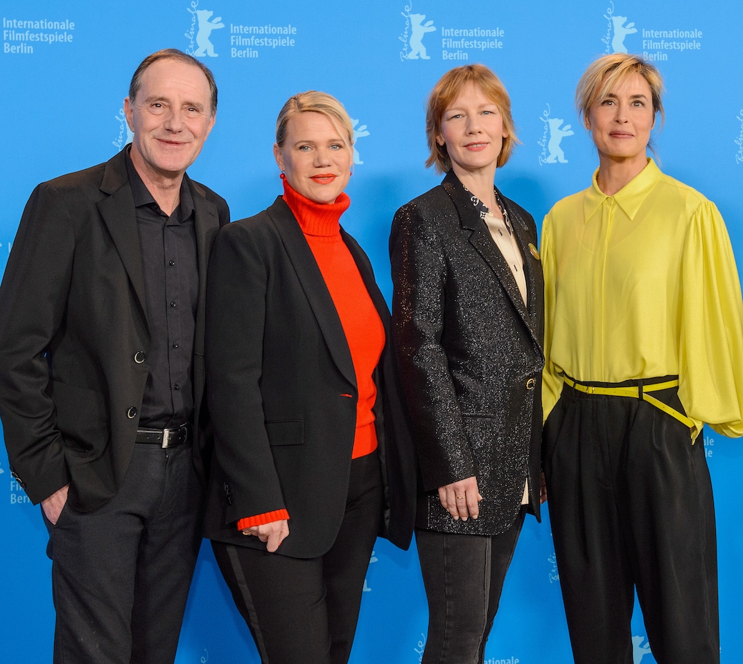 v.l.: Stefan Kurt, Frauke Finsterwalder, Sandra Hüller, Susanne Wolff bei der Berlinale