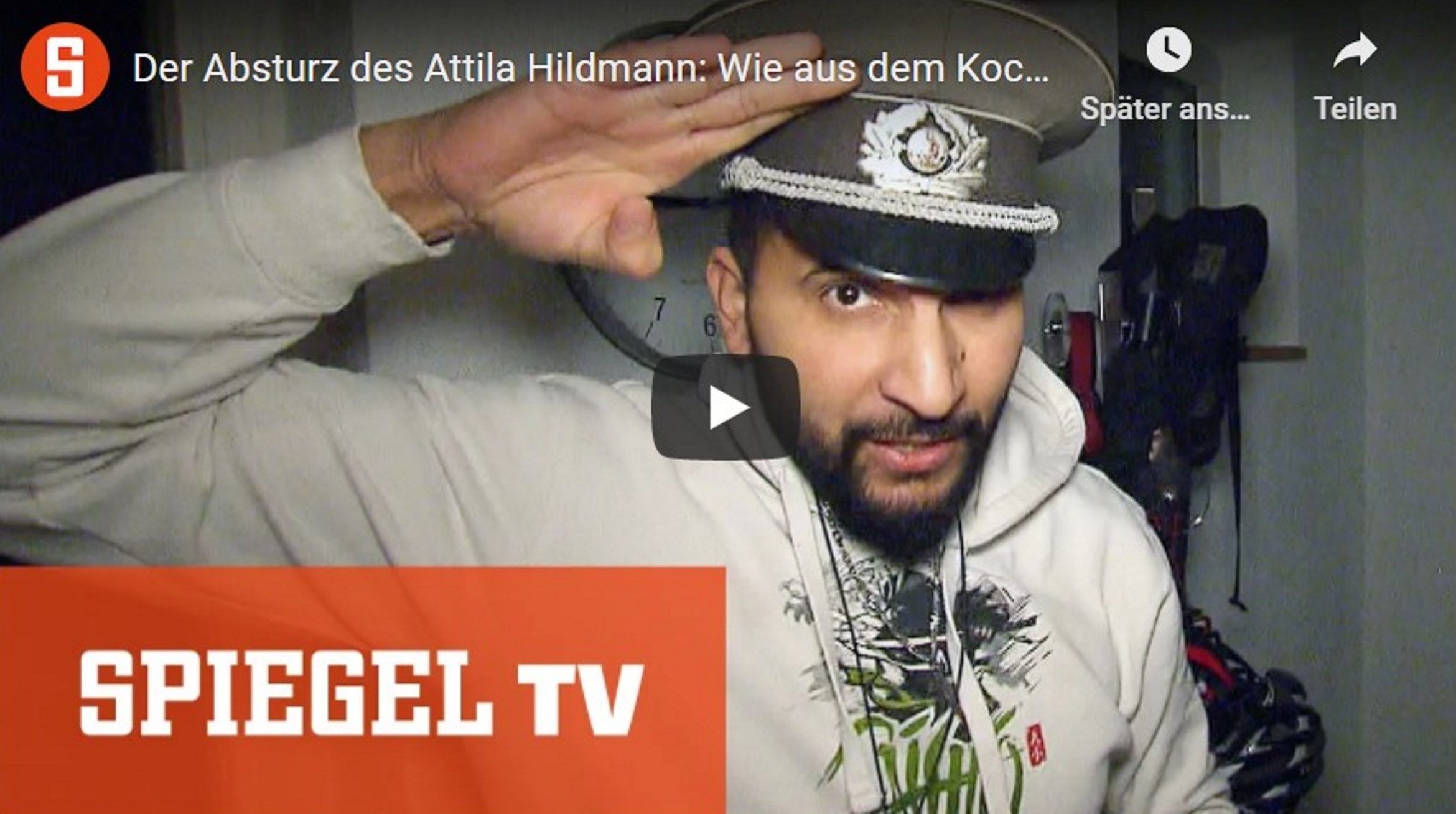 "Spiegel"-Video "Der Absturz des Attila Hildmann: Wie aus dem Kochbuchautor ein Corona-Leugner wurde"