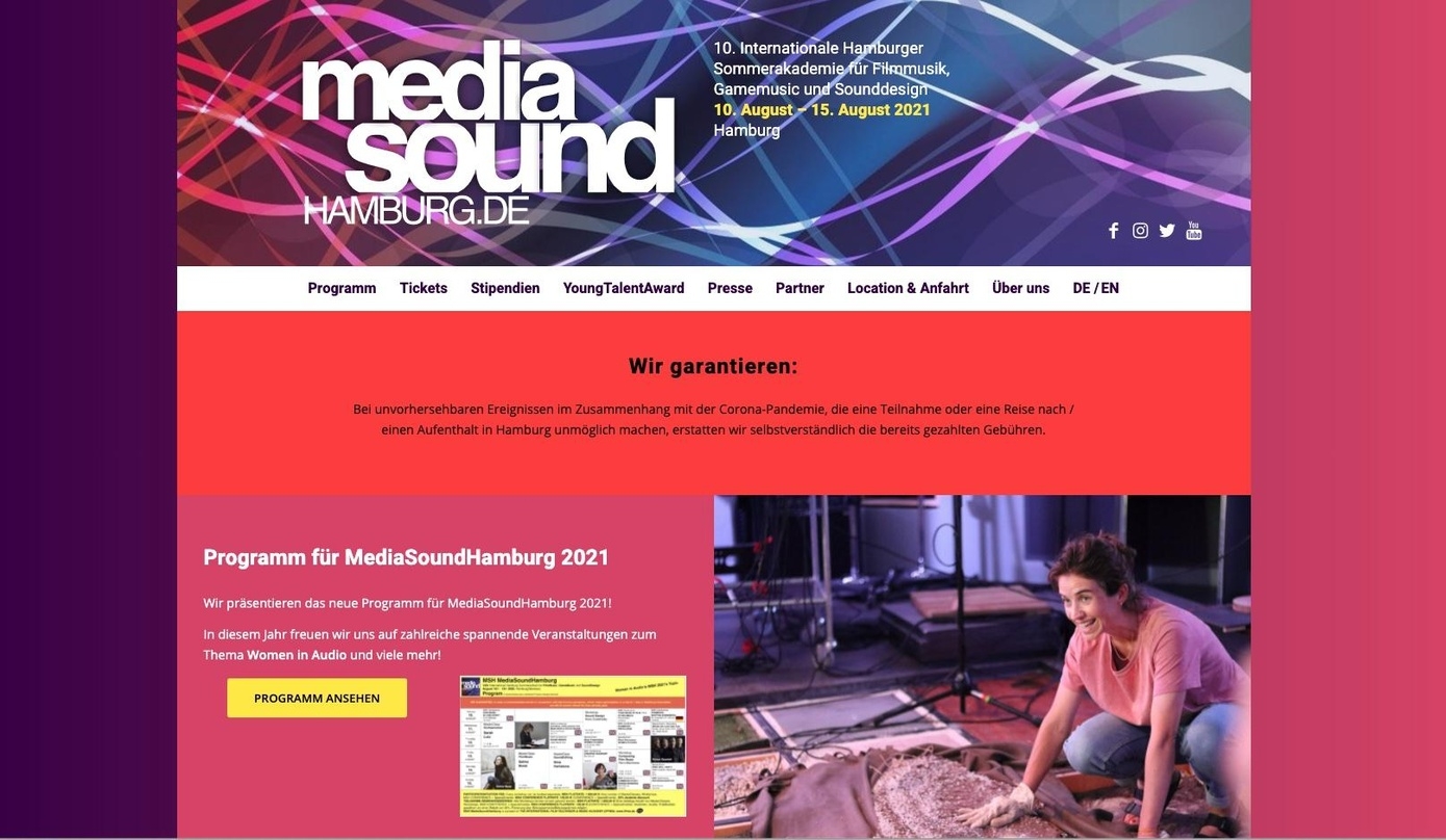 Holt 2021 das zehnjährige Jubiläum nach: MediaSoundHamburg