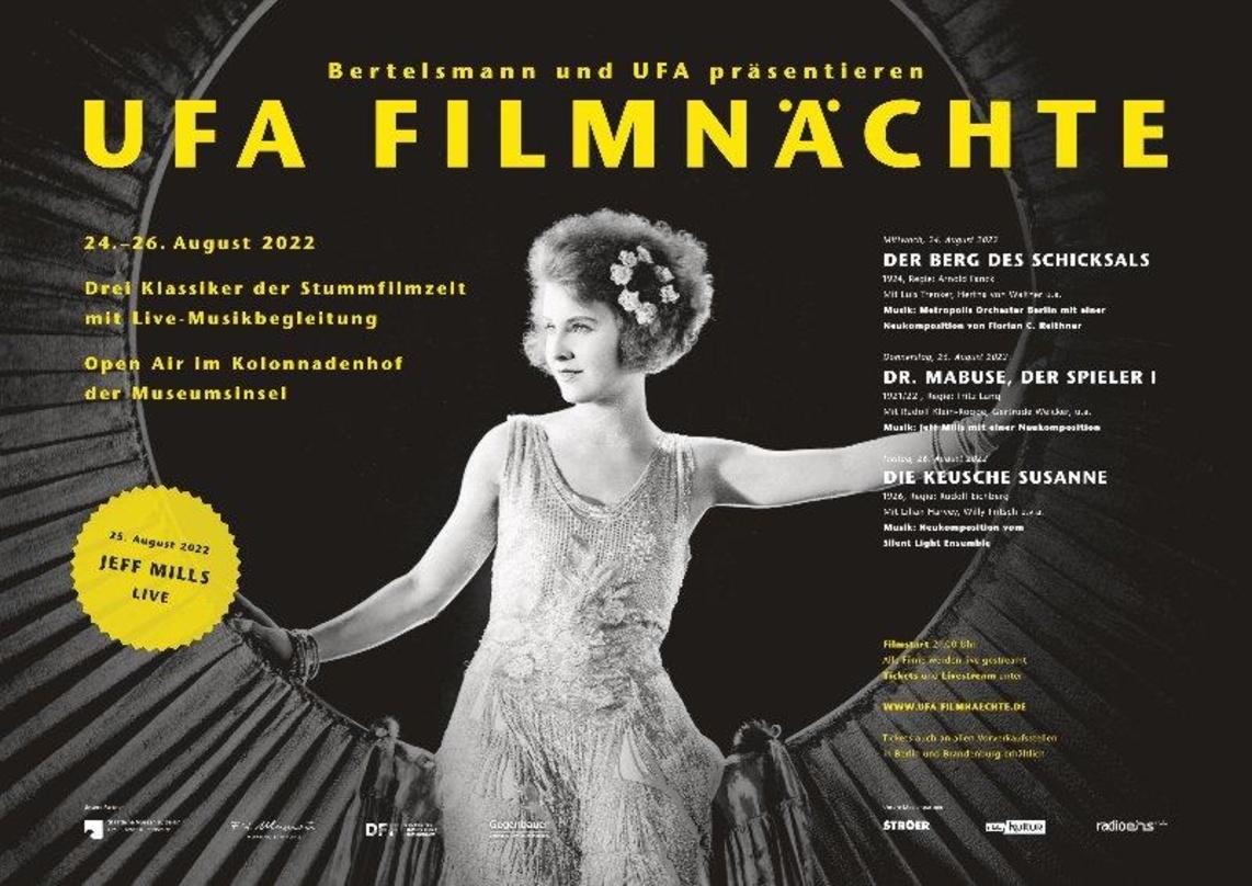  Das Plakat der diesjährigen UFA Filmnächte zeigt Lilian Harvey in "Die keusche Susanne"