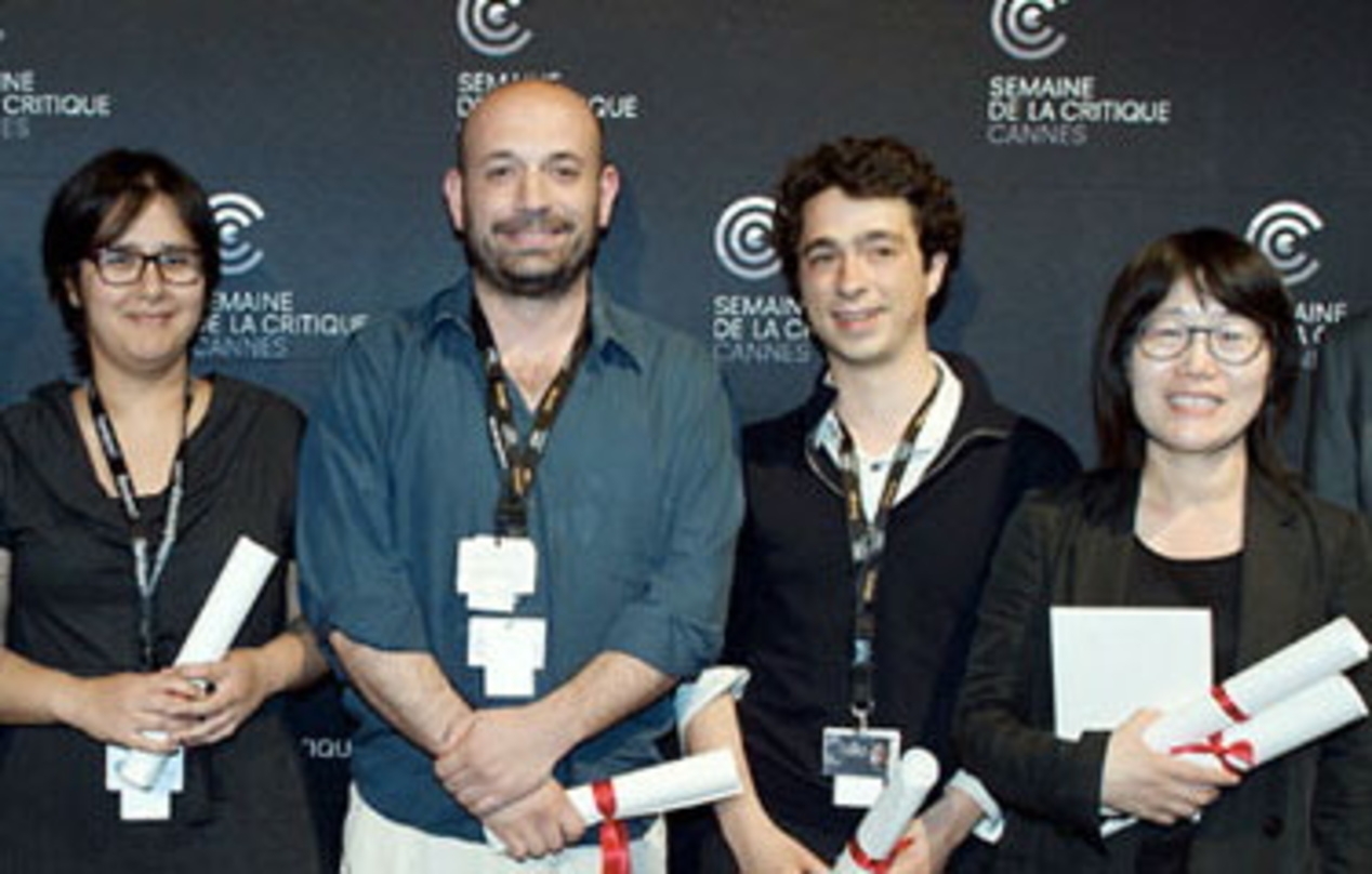 Ilian Metev (2.v.r.) zusammen mit weiteren Preisträger der diesjährigen Semaine de la Critique