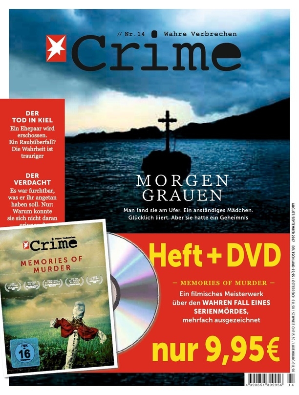 Die Zeitschrift "Crime" kommt mit den DVD-Titel "Memories of Murder"