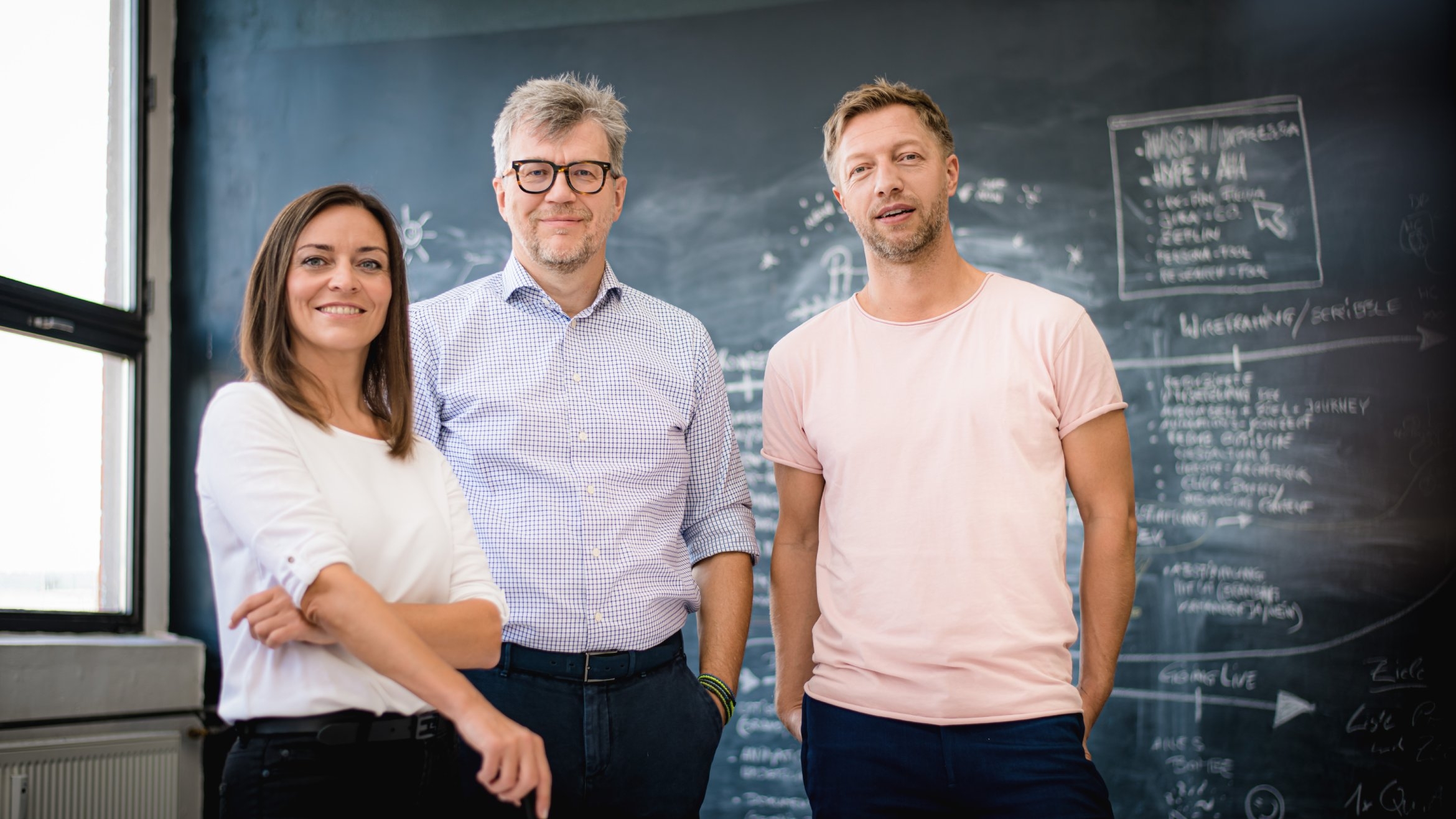 Das Managementteam vom Wildstyle Network (v.l.n.r.): Anja Neufert (COO), Dirk Popp (Co-CEO), Steve Nitzschner (Co-CEO) –