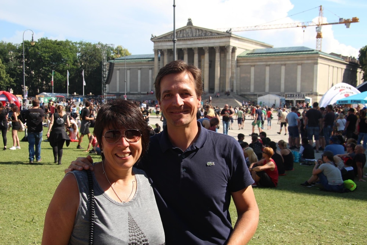 Können zufrieden sein mit der Rockavaria-Premiere auf dem Königsplatz: Andrea Blahetek (Global Concerts) und Christian Diekmann (DEAG)