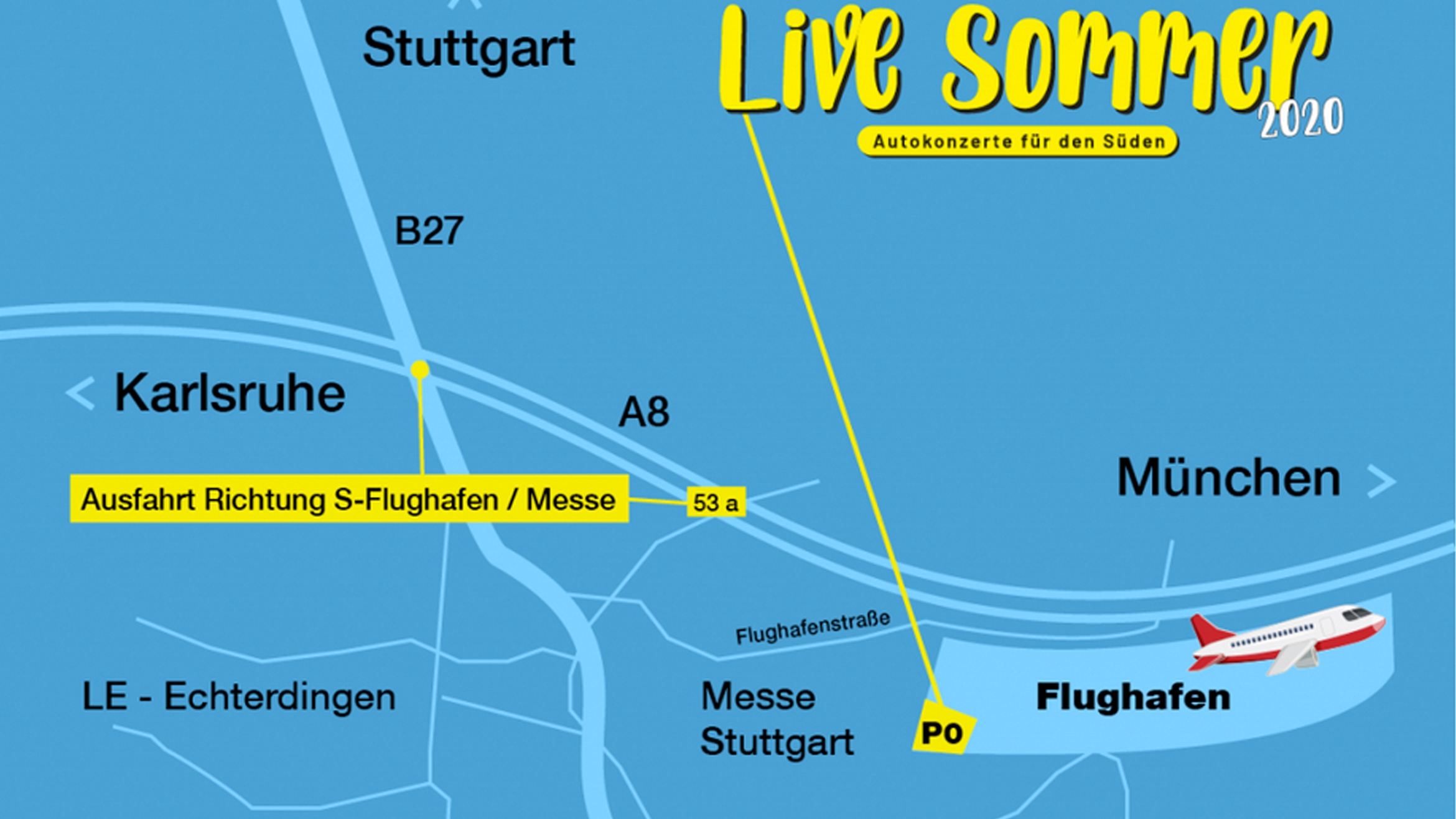Live Summer 2020 am Stuttgarter Flughafen – Screenshot Homepage