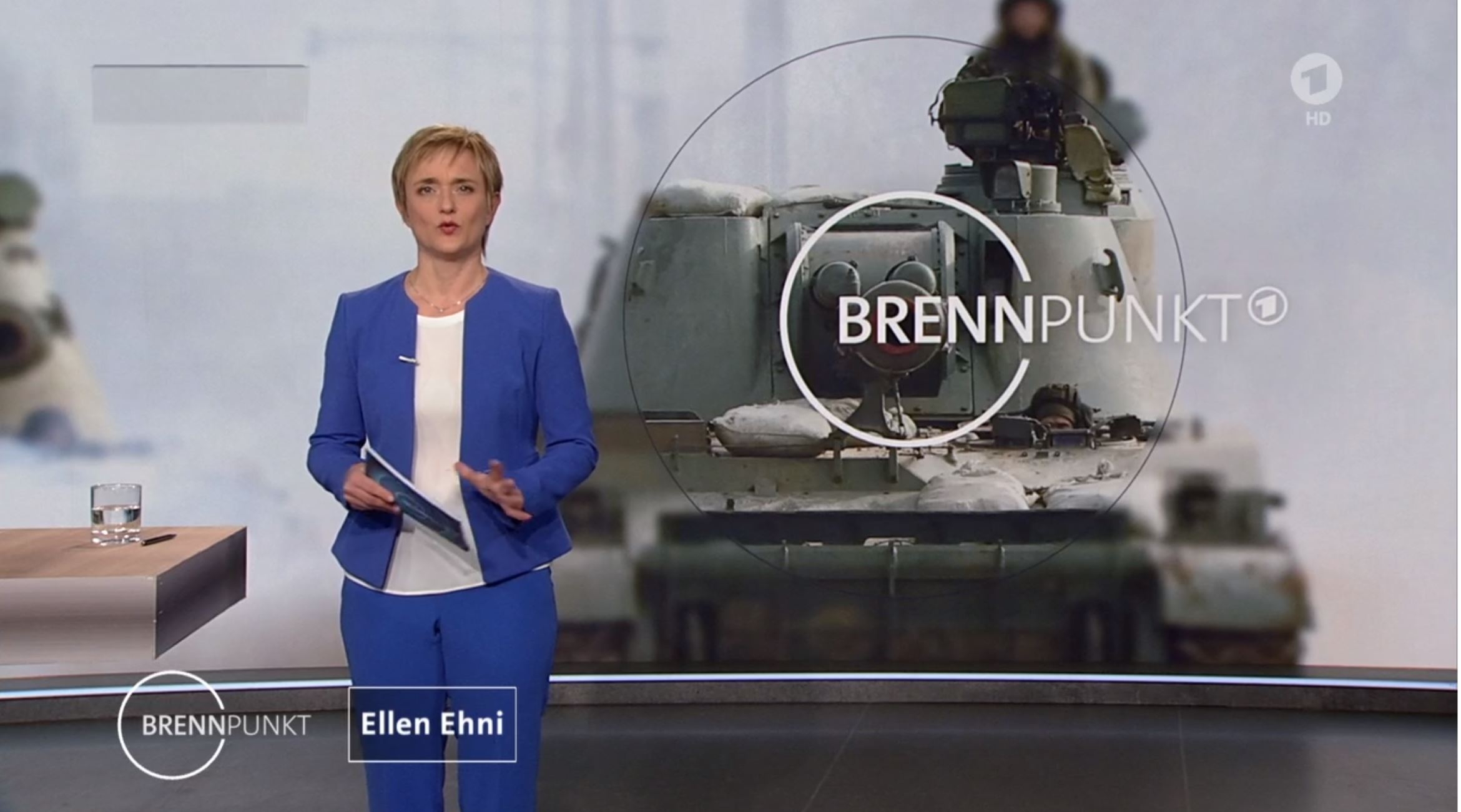 Ellen Ehni moderierte den "Brennpunkt: Krieg in der Ukraine"