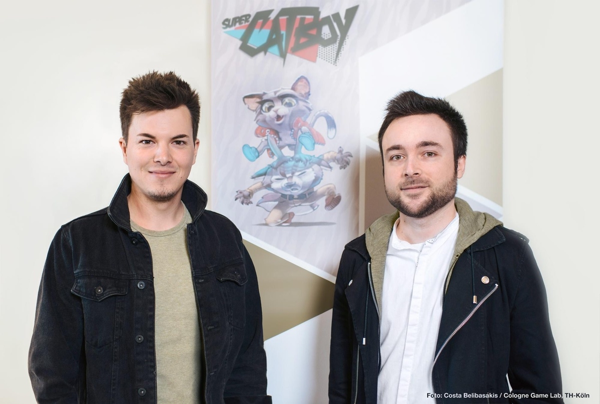 "Super Catboy" wird das erste Spiel von Pixelpogo, bestehend aus Thomas Flachs und Arthur Eckmann.