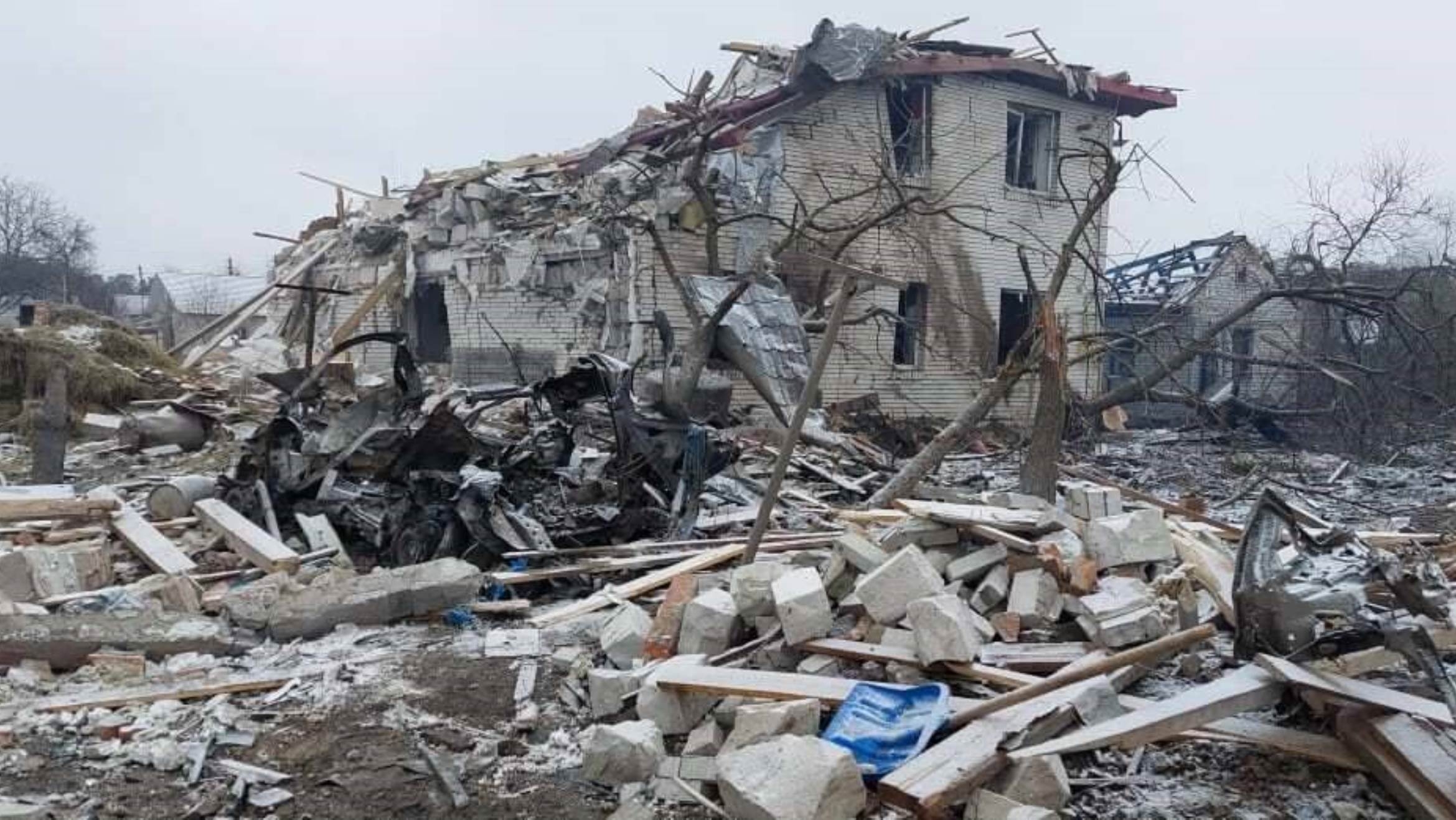 Zerstörungen in der ukrainischen Stadt Zhytomyr - 