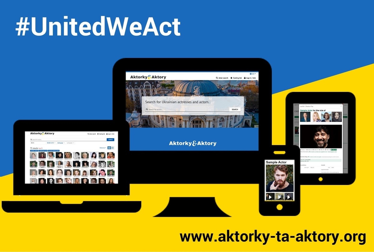 Das Portal aktorky-ta-aktory.org soll geflüchtete ukrainische Schauspieler:innen bei der Integration in die europäische Filmbranche unterstützen 