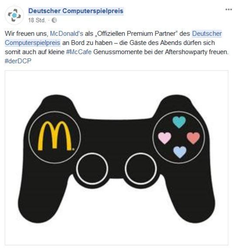 Via Facebook gab der DCP McDonalds als Sponsor bekannt