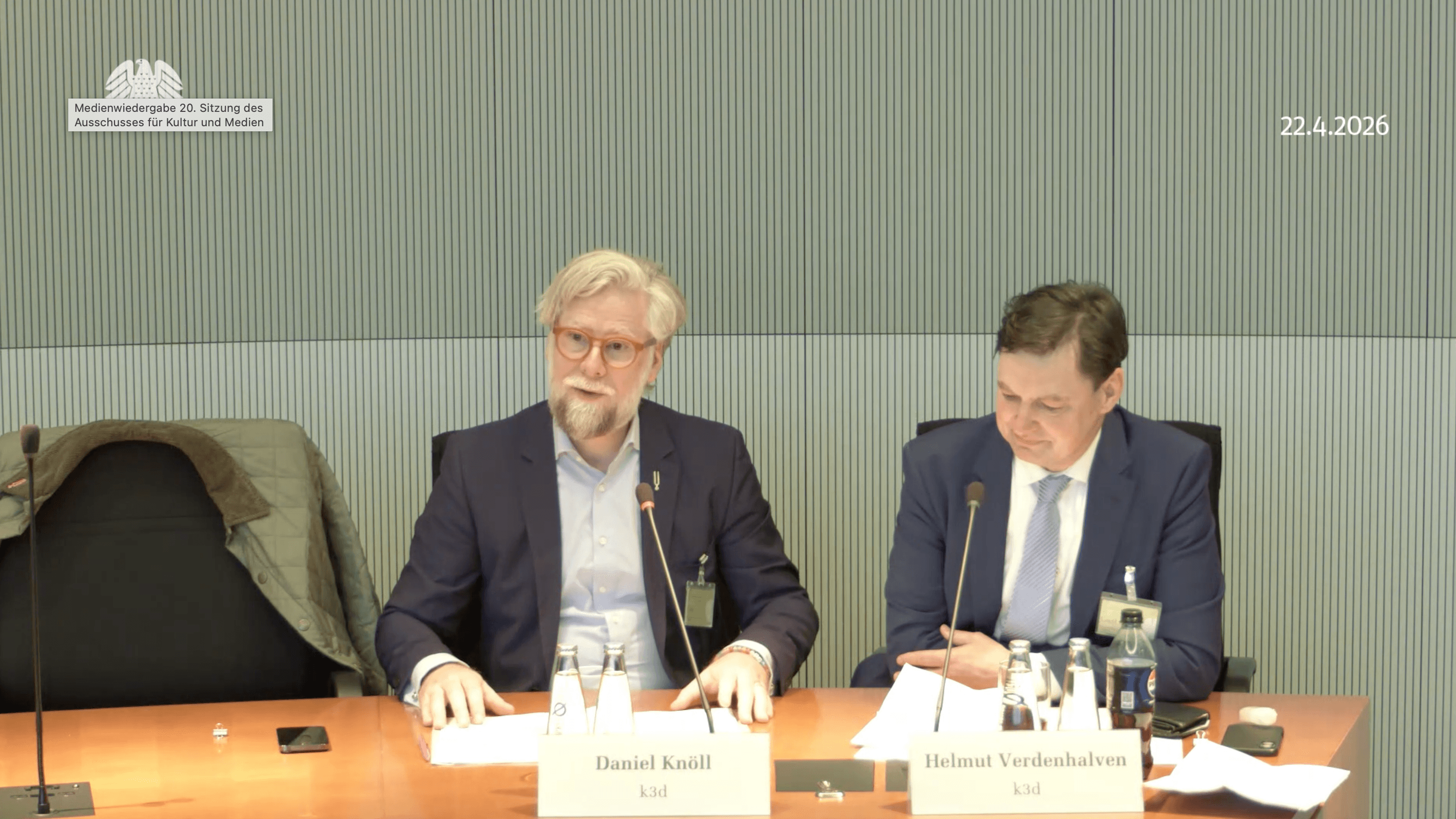 k3d präsentierte Positionspapier im Kulturausschuss des Bundestags