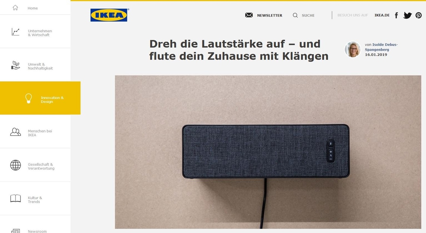 Soll "Klang und Musik auf angenehmere Weise ins Zuhause integrieren": Möbelhändler Ikea will unter dem Namen Symfonisk noch 2019 smarte Lautsprecher anbieten, die zusammen mit Sonos entwickelt wurden
