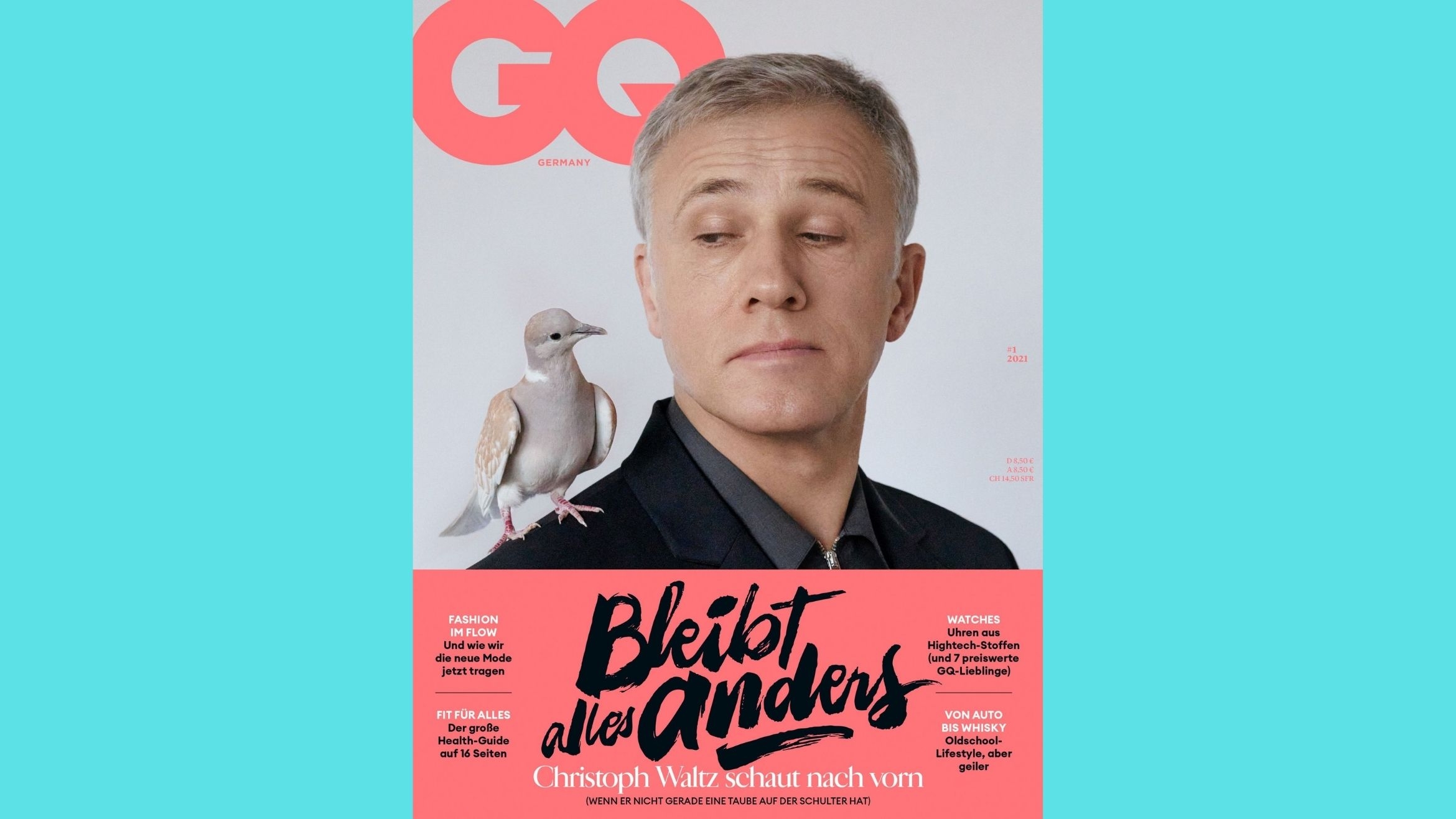 Die GQ erscheint künftig einmal im Quartal. Erster Coverstar nach dem Relaunch ist Christoph Waltz –