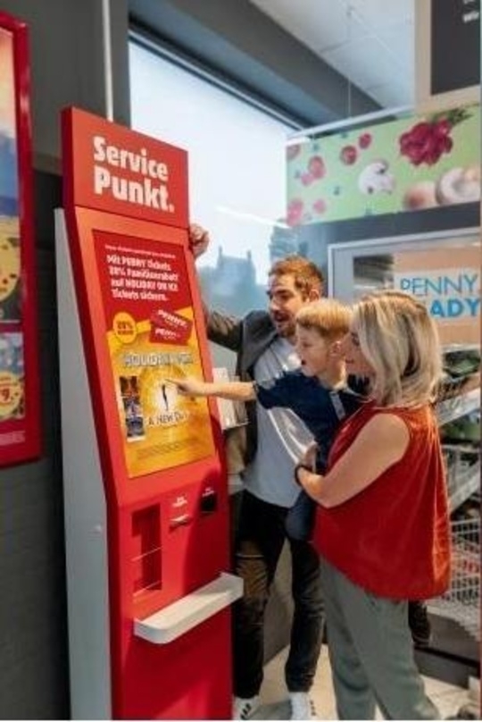 Hier gibt es nun auch Tickets: ein Servicepoint-Automat bei Penny