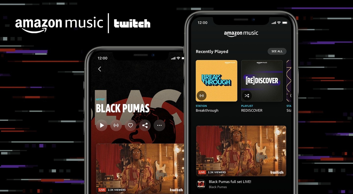 Bringt bewegte Bilder und zusätzliche Möglichkeiten der Interaktion mit Hörern und Fans unter das Dach des Streamingdienstes: Livesendungen via Twitch sollen fortan Teil des Musikangebots von Amazon Music sein