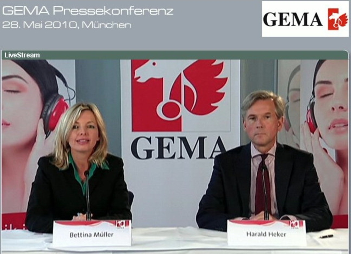 Klärten auf: GEMA-Sprecherin Bettina Müller und Harald Heker