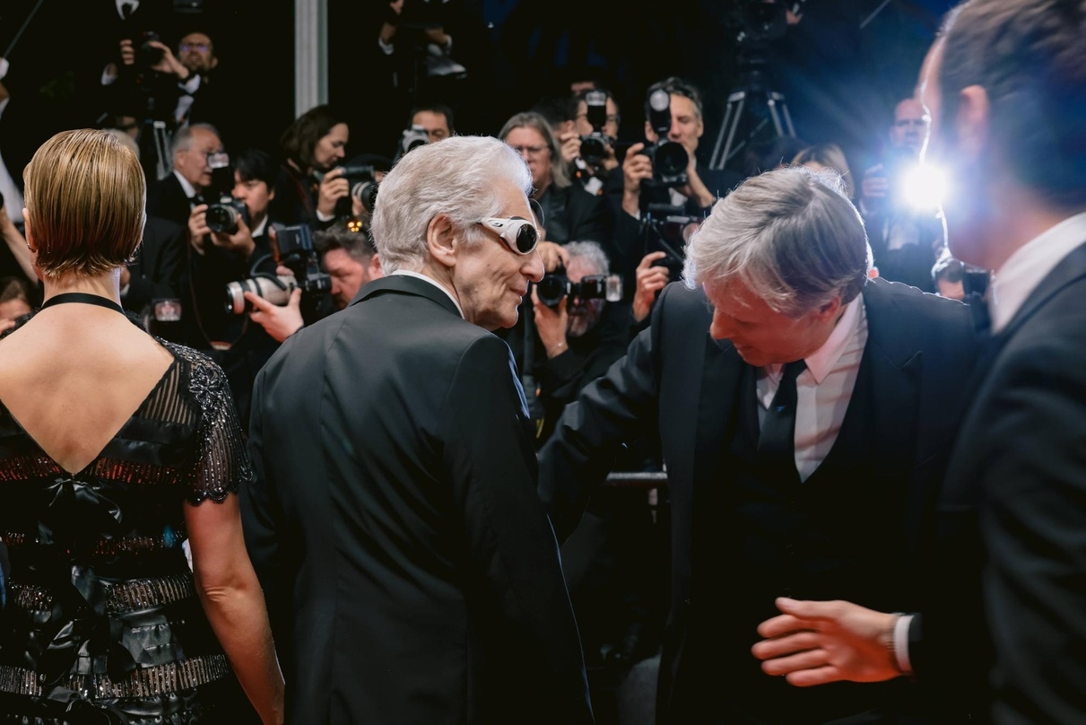 David Cronenberg mit seinem Star Viggo Mortensen auf dem Weg ins Palais de Festival