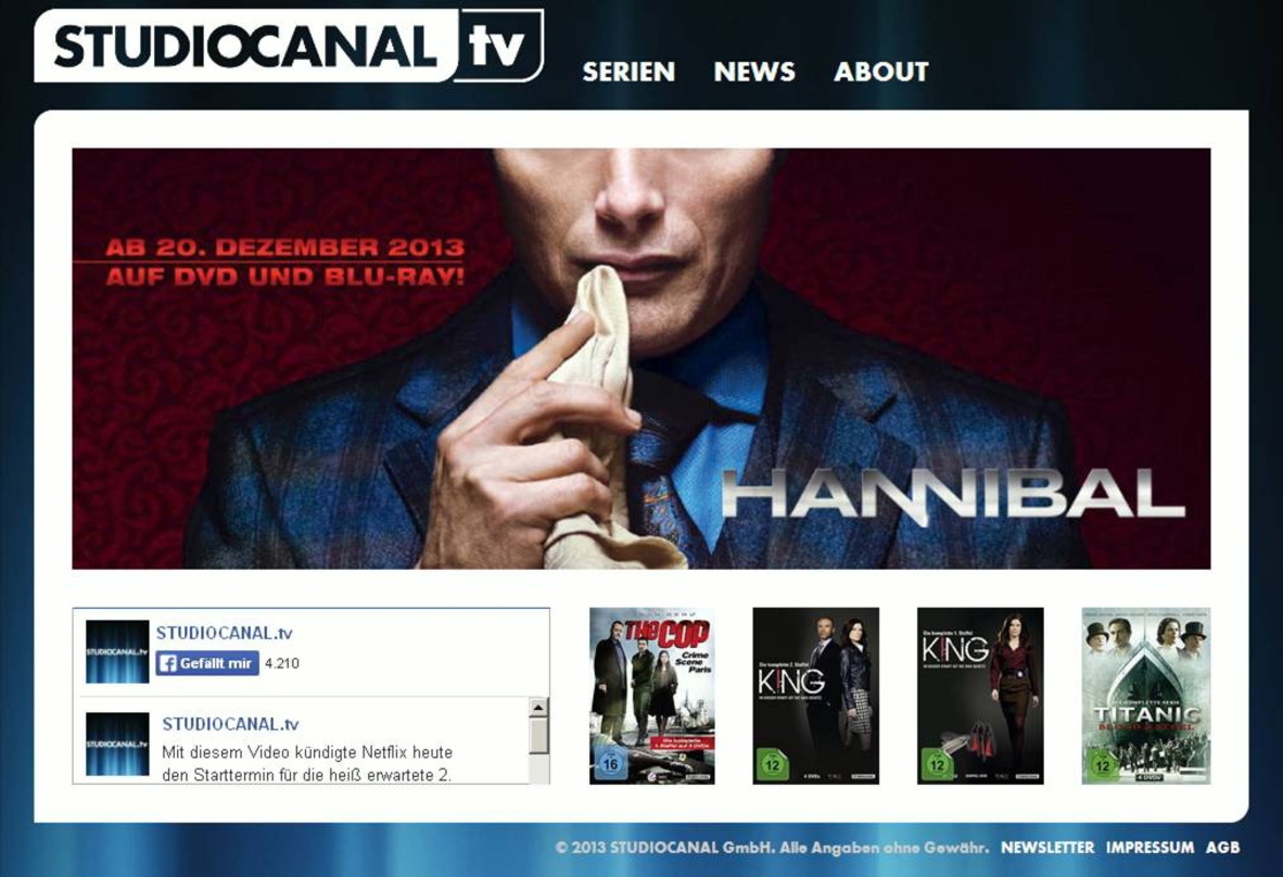 Neue Dachmarke für TV-Serien: Studiocanal.tv