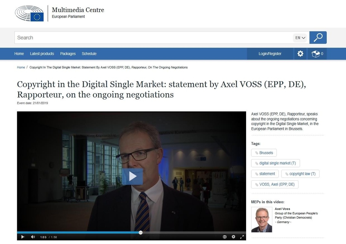 Diejenigen, die sowieso nicht glücklich sind mit dem Urheberrecht, haben sich auf die deutsche Seite geschlagen: Europaparlamentarier Axel Voss analysiert den Stand der Debatte ums Urheberrecht auf europäischer Ebene