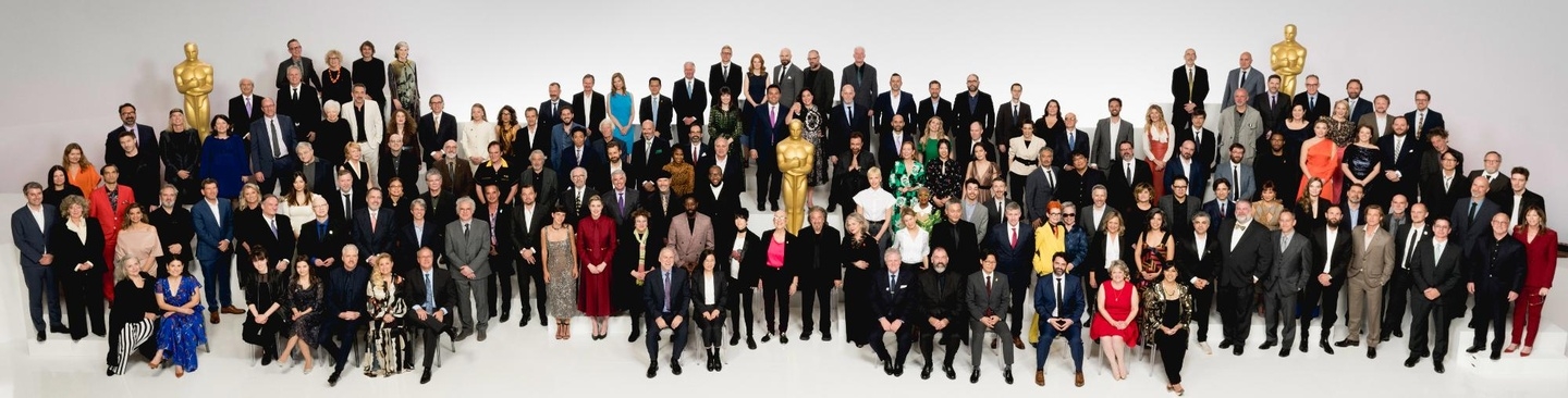 Gruppenfoto der Oscar-Nominierten beim traditionellen Luncheon