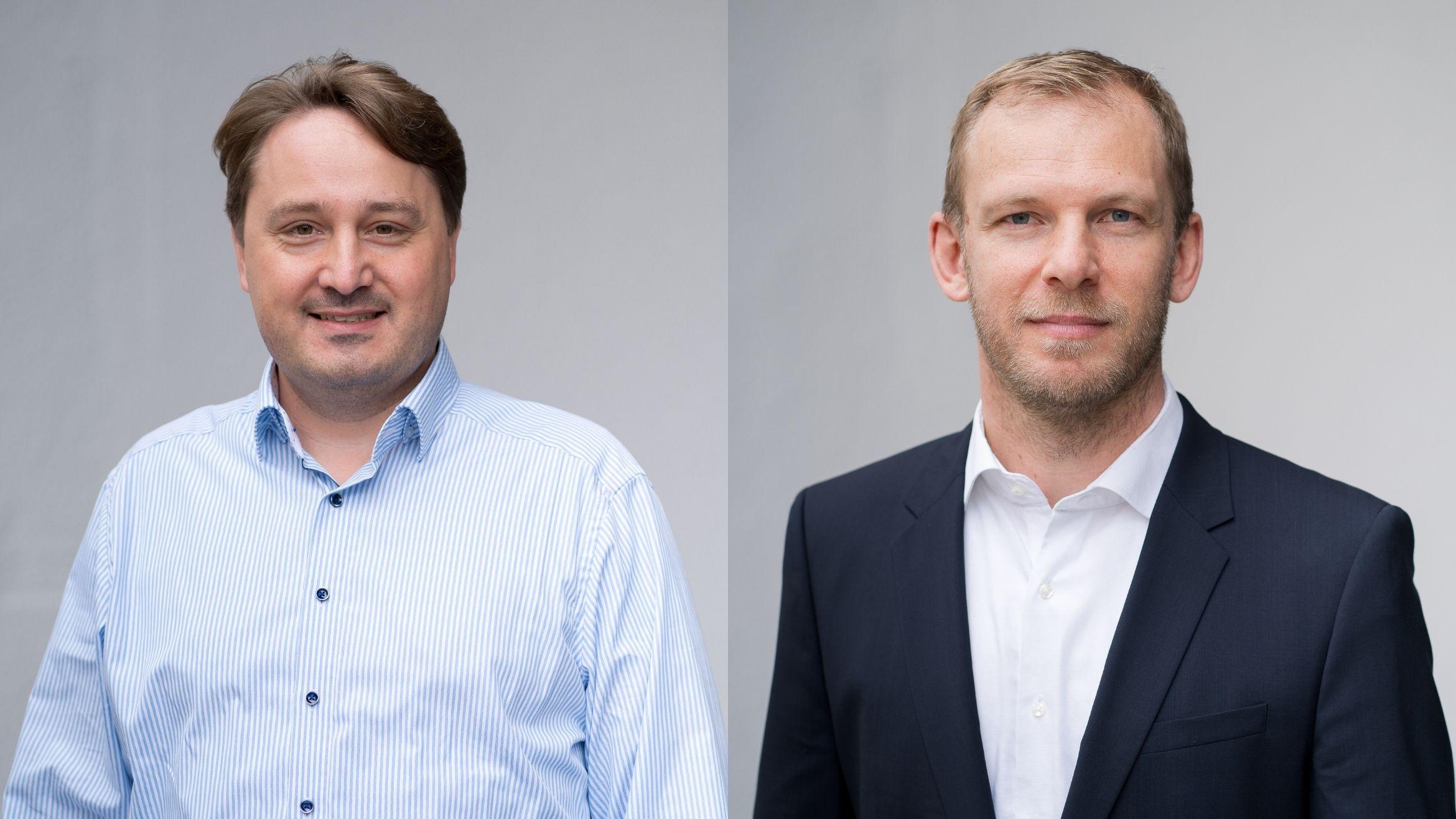 Benjamin Marx, Mit-Geschäftsführer Ippen Digital (l.), und Markus Knall, Chefredakteur Zentralredaktion Ippen.Media, 
