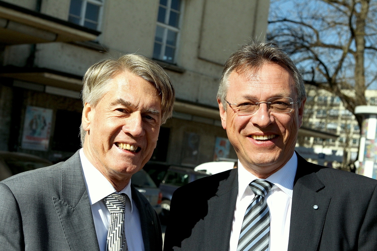 BLM-Präsident Wolf-Dieter Ring und sein möglicher Nachfolger Siegfried Schneider, hier beim Kongress Munich Gaming in diesem Jahr