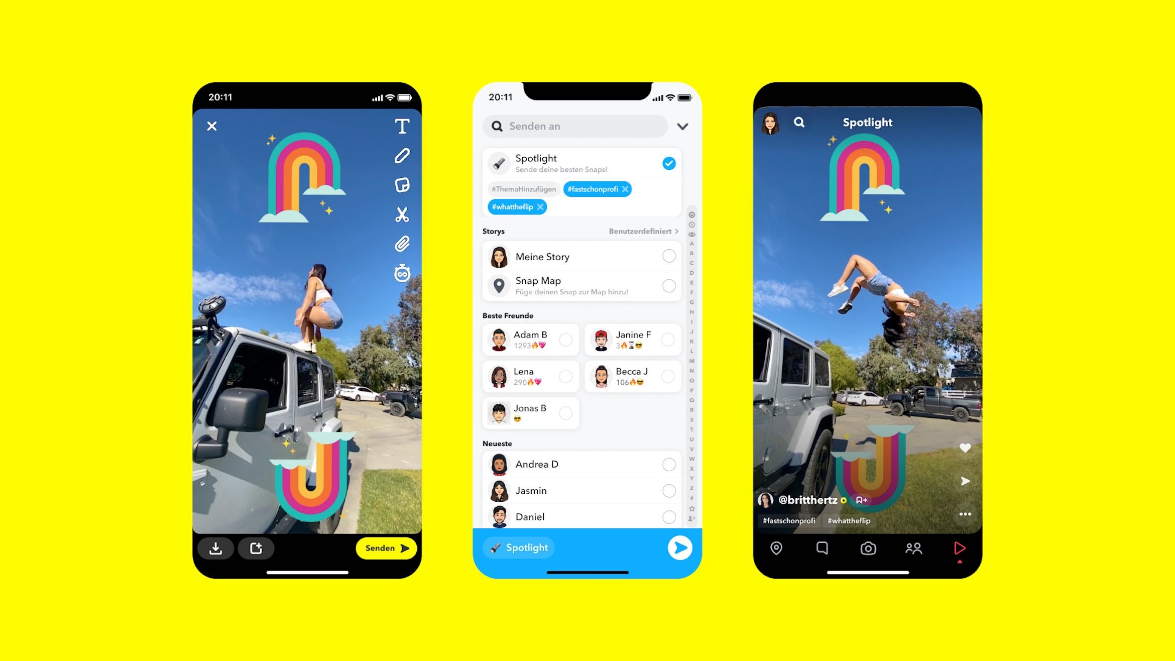 Spotlight heißt die neue Plattform für User Generated Content auf Snapchat –
