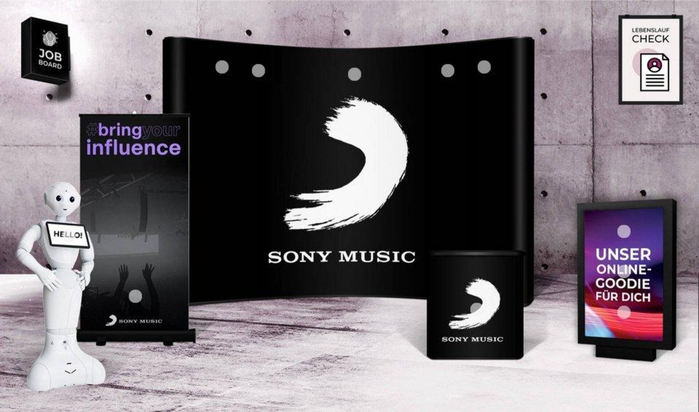 Viel frequentiert: der virtuelle Messestand von Sony Music auf der Sticks & Stones
