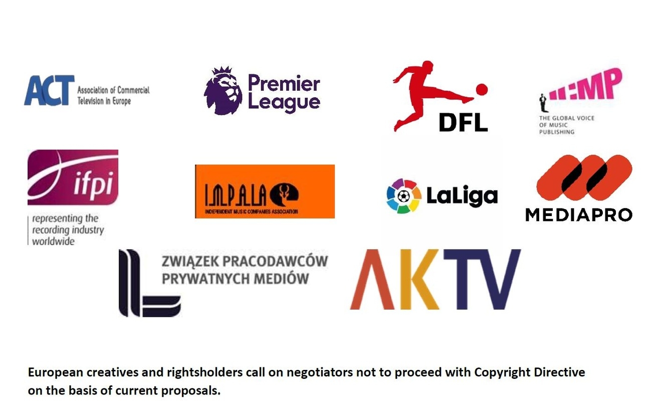 Breit angelegtes, aber nur wenig heterogenes Bündnis: IFPI, Impala und ICMP zeigen sich ebenso wie DFL oder Premier League enttäuscht vom vorliegenden Vorschlag der Urheberrechtsdirektive