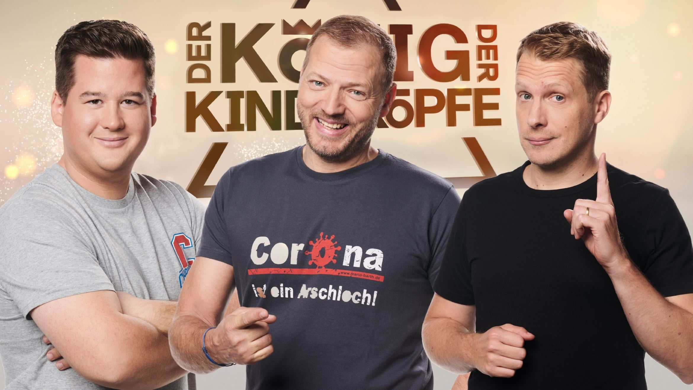RTL-Show "Der König der Kindsköpfe" mit Chris Tall, Mario Barth und Oliver Pocher (v.l.n.r.) - 