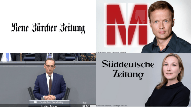 NZZ, "Monitor"-Mann Georg Restle, Heiko Maas, Julia Bönisch