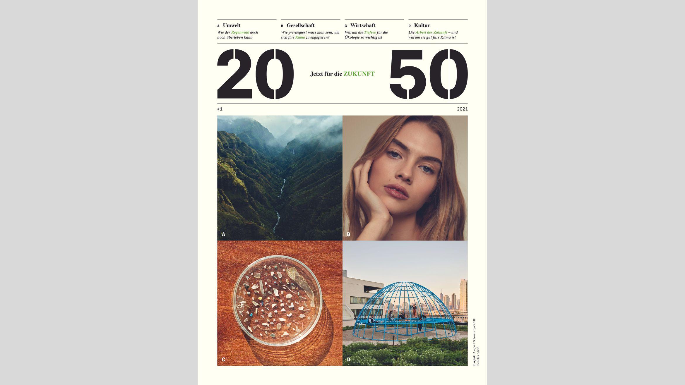 Das Cover des neuen Burda-Magazins "2050" –