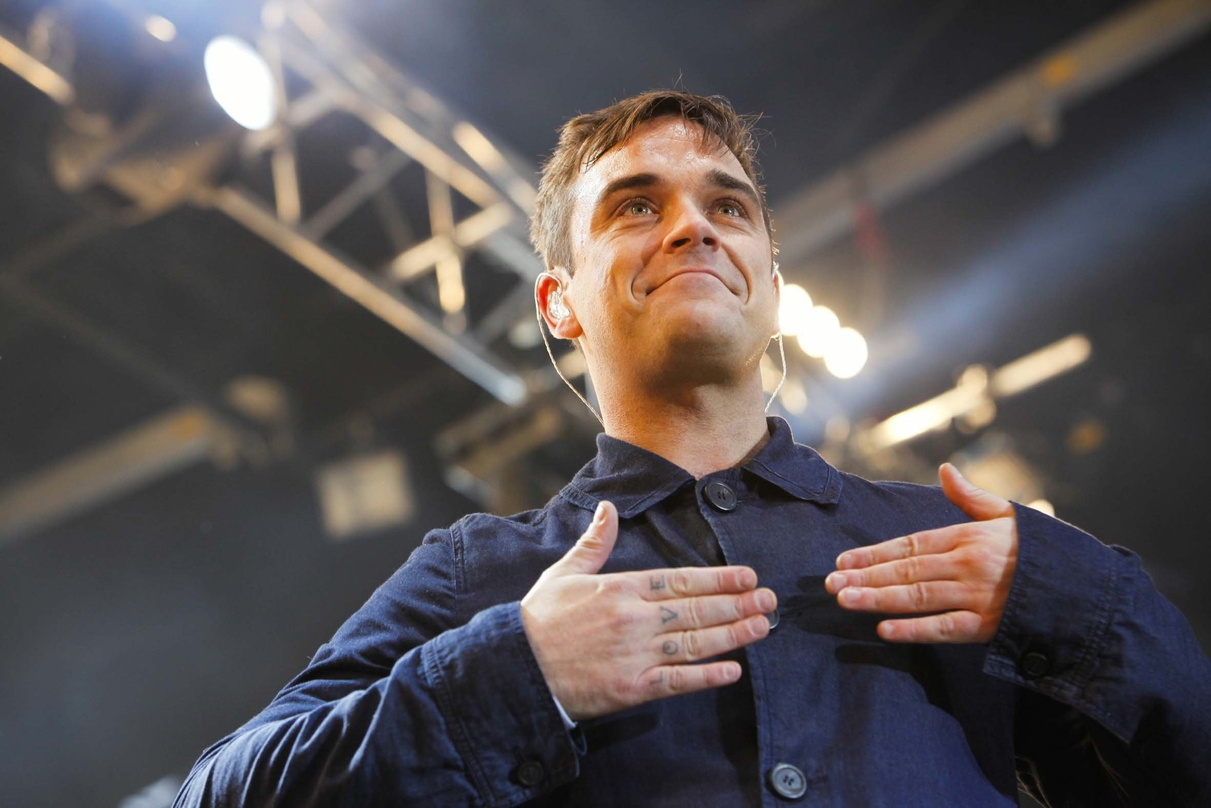 Soll Fans zu MyVideo locken: Robbie Williams, hier bei seinem kürzlichen Berlin-Gastspiel