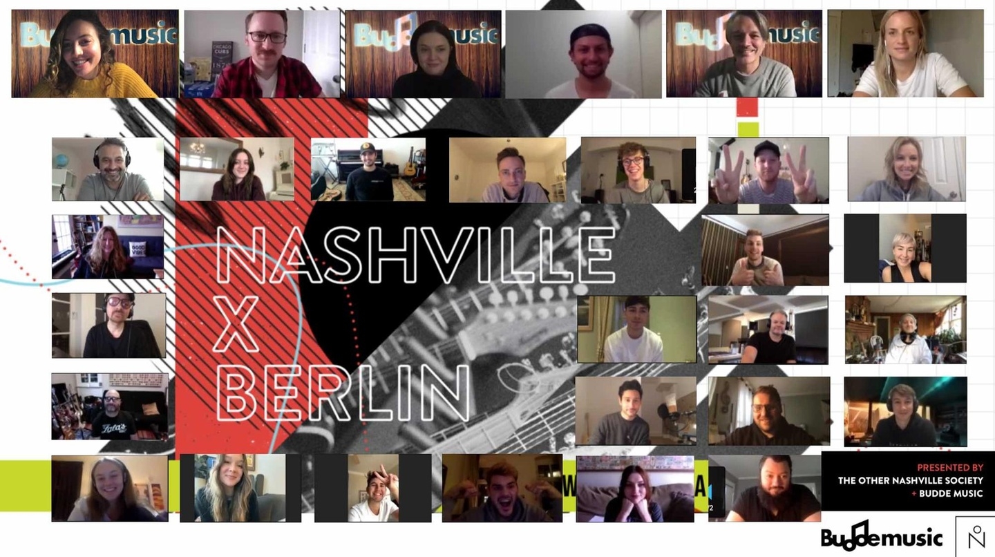Schrieben an neuen Songs: das Organisationsteam von Nashville und Berlin mit Autoren des Camps