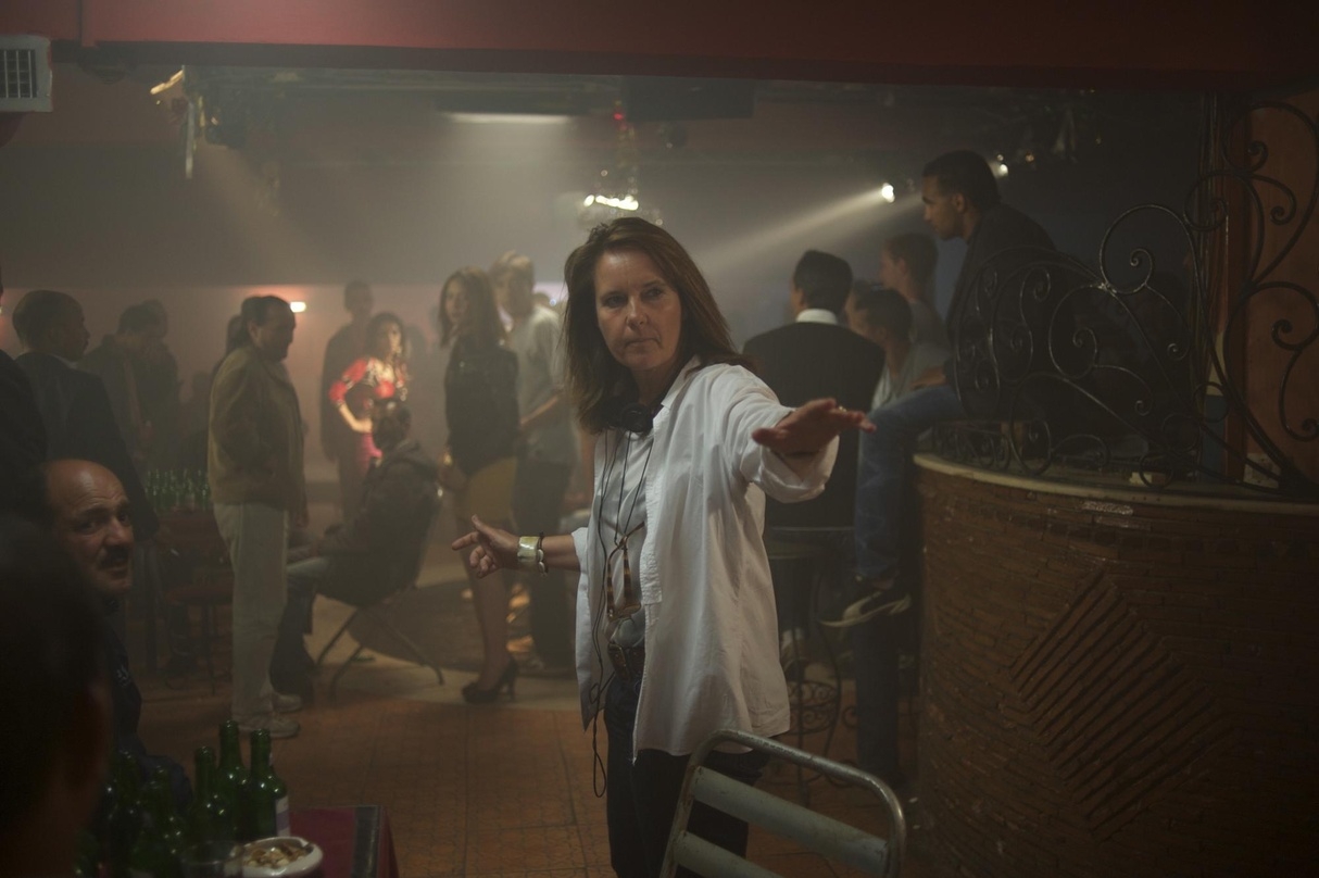 Caroline Libnk bei den Dreharbeiten zu "Exit Marrakech"