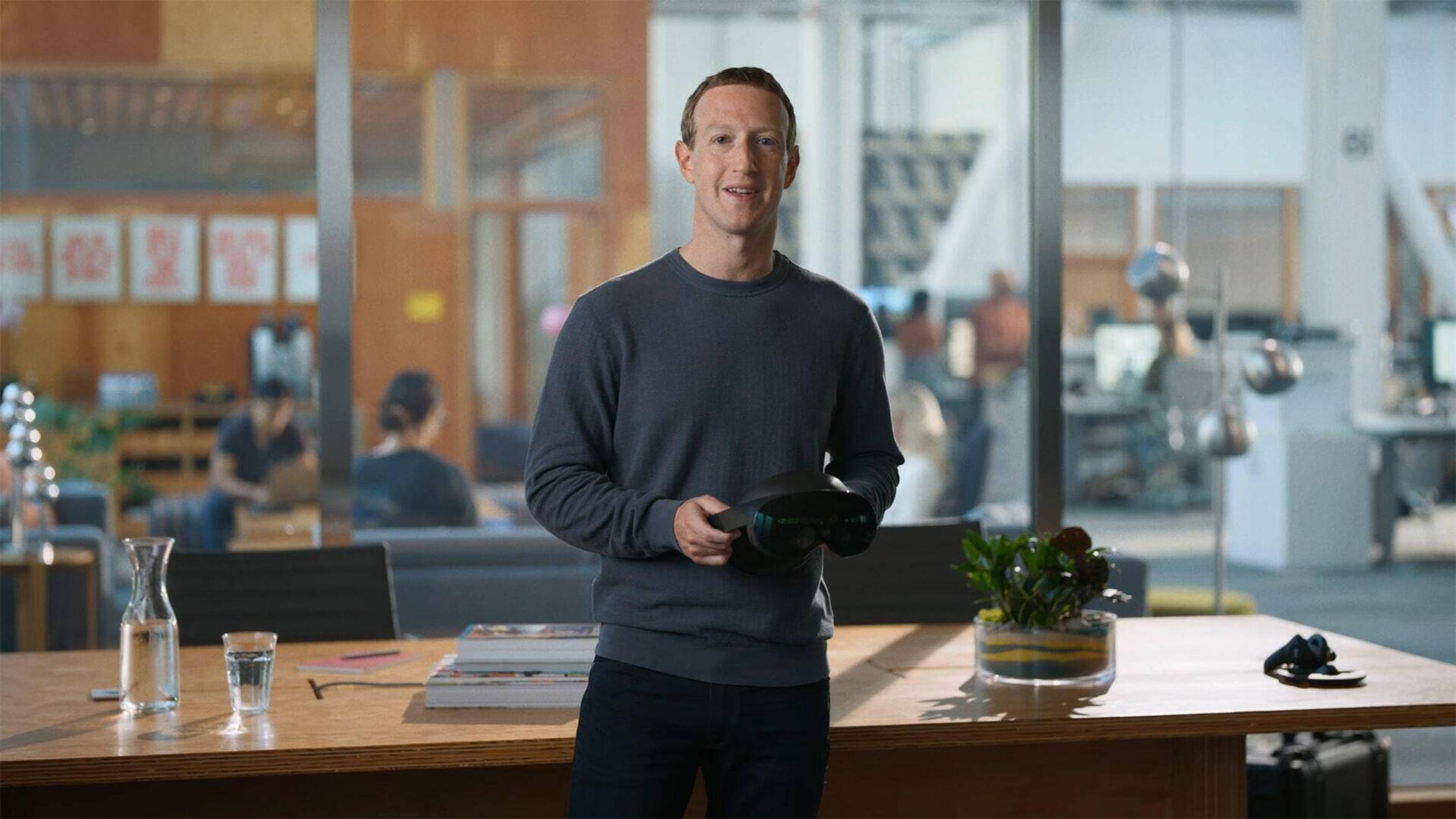 Mark Zuckerberg bei der Präsentation des neuen VR-Headsets Mitte Oktober -