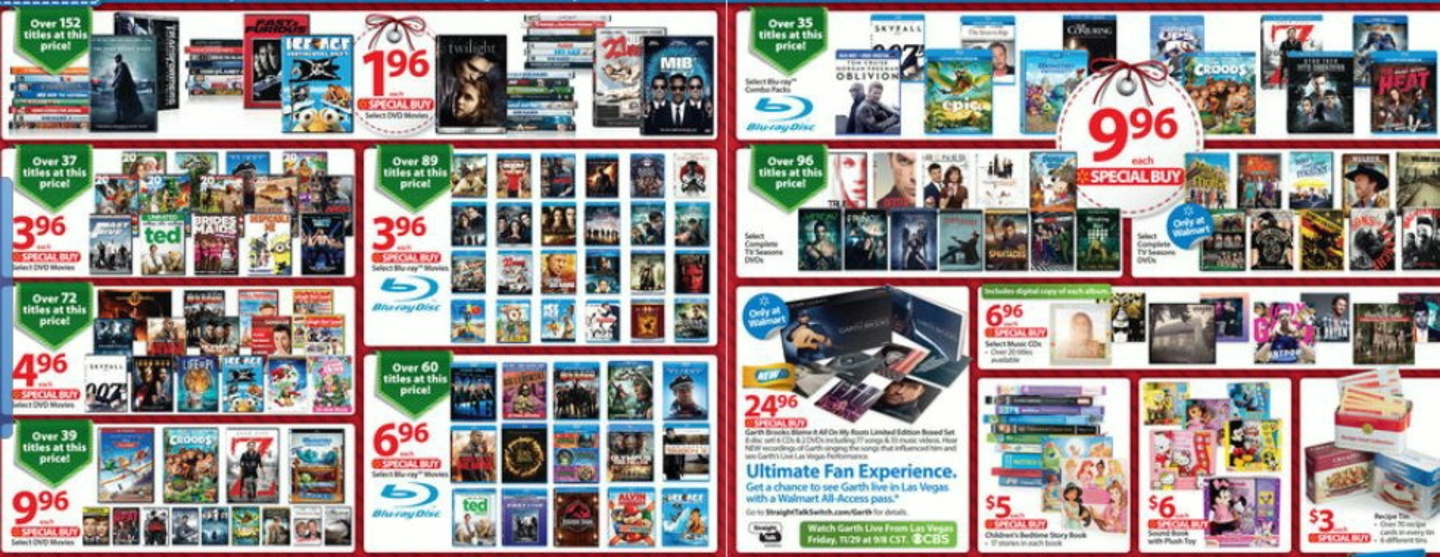 Walmart bietet am diesjährigen Black Friday wieder jede Menge DVD- und Blu-ray-Schnäppchen