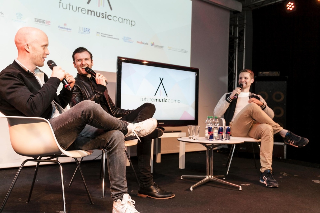 Waren 2015 beim Future Music Camp vor Ort: Alexander Neipp, Daniel Grunenberg und Steffen Geldner