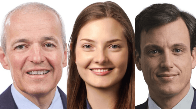 Gehen für KKR in en Springer-Aufsichtsrat: Peter Huth, Franziska Kayser, Philipp Freise 