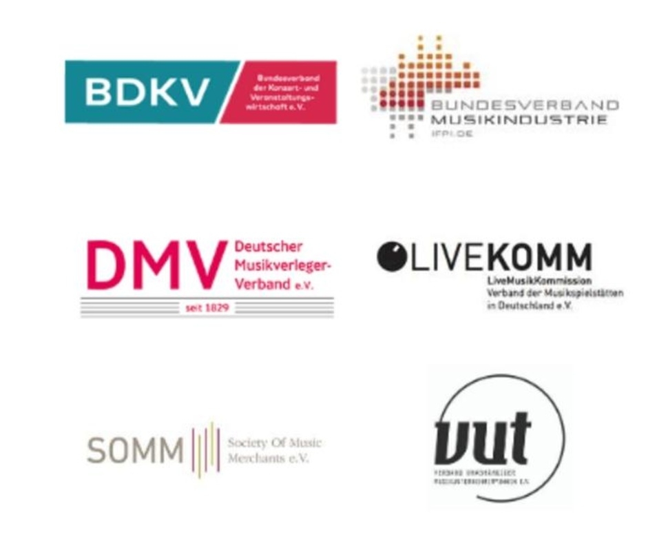 Stießen mit ihren Empfehlungen offenbar auf Gehör beim BKM: die Musikwirtschaftsverbände BDKV, BVMI, DMV, Livekomm, Somm und VUT