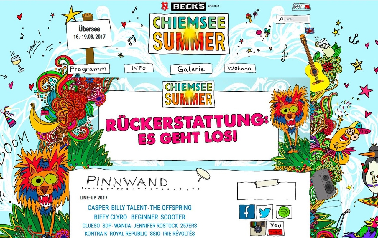 Aktuell auf der Festival-Homepage: Hinweis auf die Rückerstattungsaktion