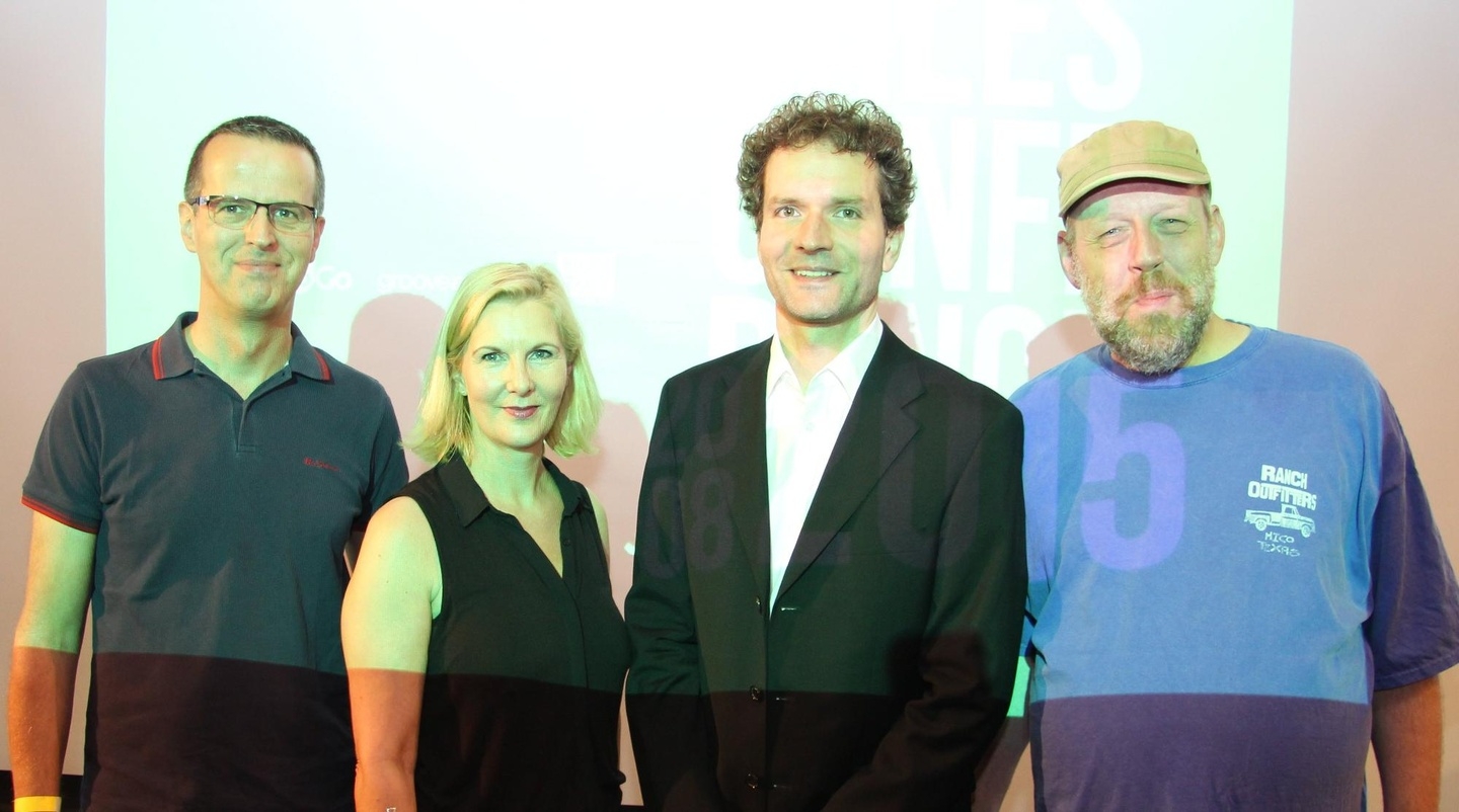 Luden zur Vertriebstagung (von links): Frank Stratmann, Friederike Bialas (Head of Label Management), Heiko Spaarmann und Matthias Böttcher